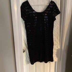 Black sequined dress